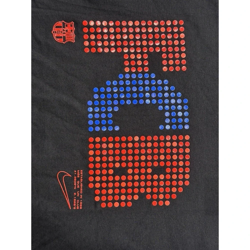 Nike FC Barcelona Graphic Tee Mens Large Black Short Sleeve FV8939-010 NWT